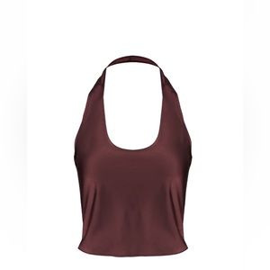 LIONESS FASHION ROXY Halter Top in Garnet